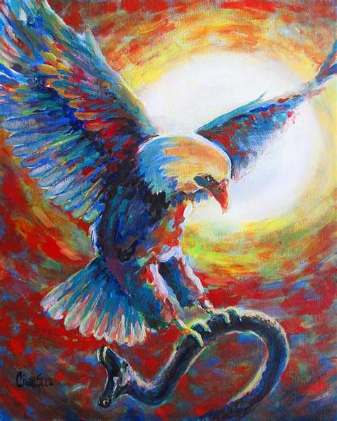 Eagle Takes Charge By Tamer And Cindy Elsharouni Prophetic Painting