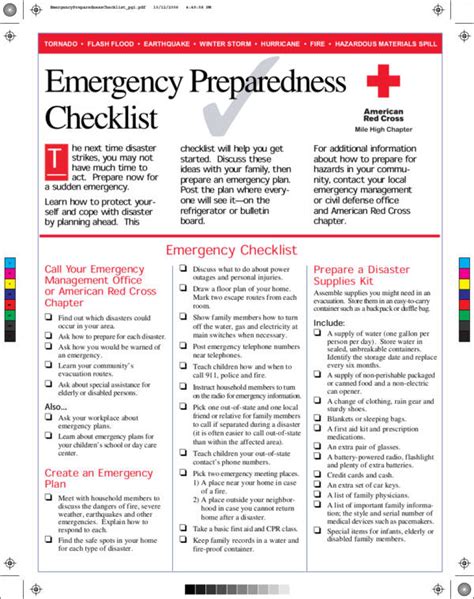 Hurricane Preparedness Checklist Printable