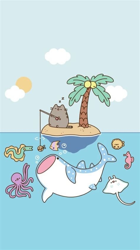 Пушин на острове 😍 Funny Drawings Cute Kawaii Drawings Cute Animal