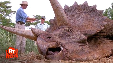 Jurassic Park 1993 The Sick Triceratops Scene Movieclips Youtube