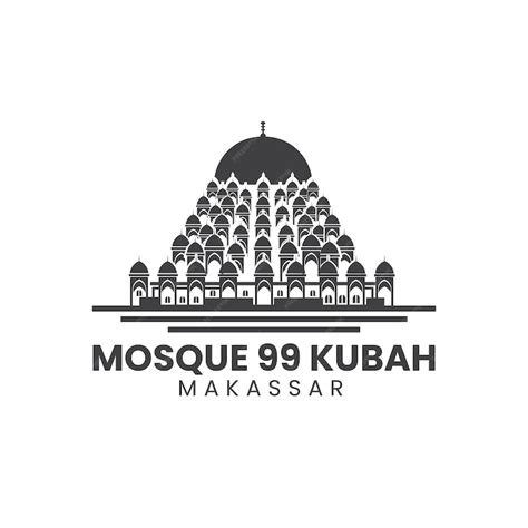 Premium Vector Creative Template Logo Mosque 99 Kubah Makassar