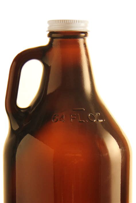 Kegco Beer Growlers 64 Oz Amber Glass 2 Liter