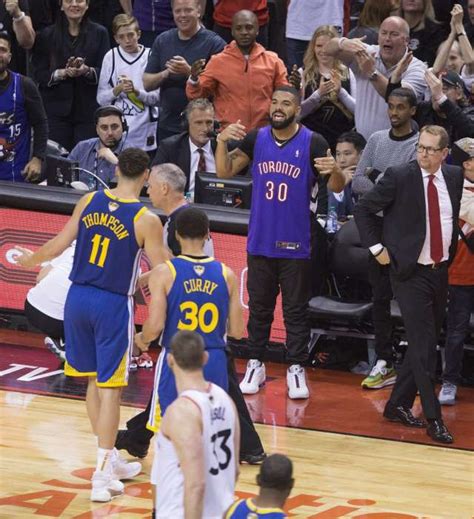 Drake Wears Raptors’ Dell Curry Jersey To Troll Stephen Curry At Game 1 Of Nba Finals Net