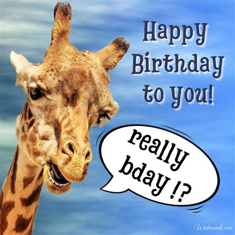 Original Collection Of Happy Birthday Cards With Giraffe