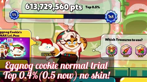CookieRun Ovenbreak Eggnog Cookie Normal Trial Top 0 4 No Skin
