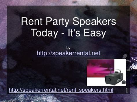 Rent Speakers For Party