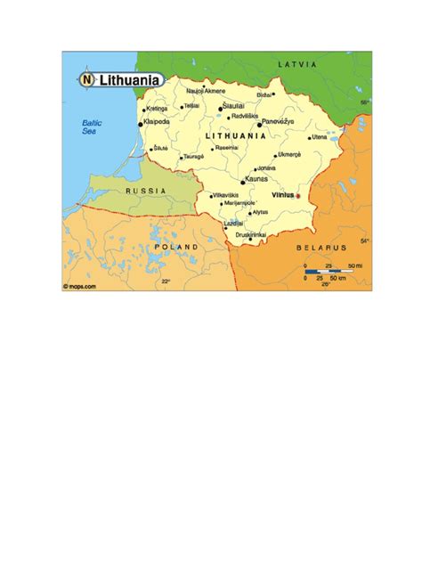 Harta Orase Lituania
