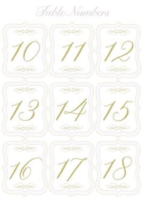 elegant printable table numbers kittybabylovecom