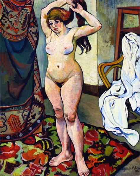 Réplique De Peinture Gilbert Nude Fixer ses cheveux 1920 de Suzanne