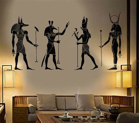 Vinyl Wall Decal Egypt Egyptian Gods Anubis Ra Seth Apis Stickers 1239ig Ebay Big Wall