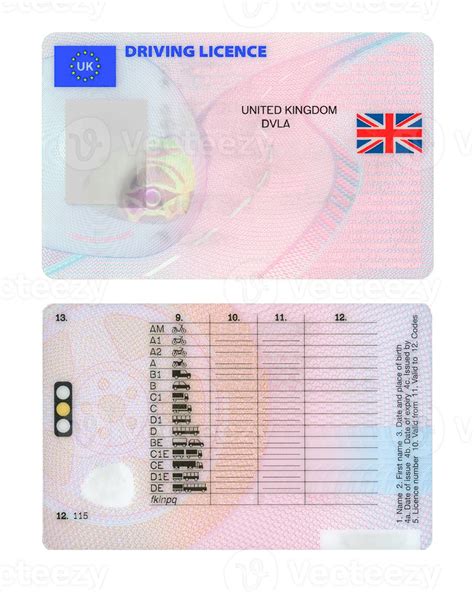 Licencia De Conducir Británica Editable Plantilla Editable Dl Psd