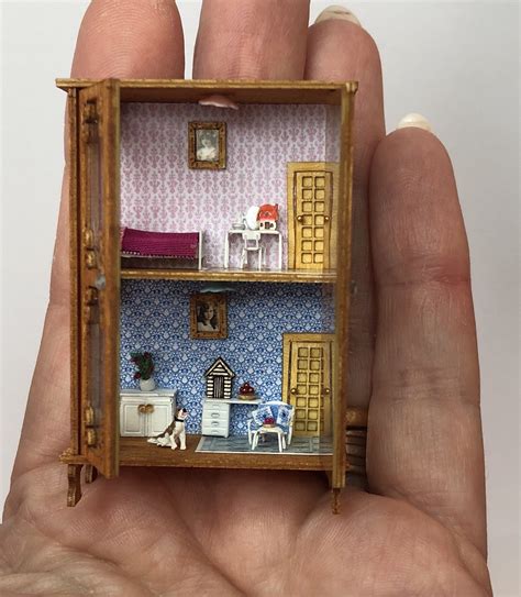 miniature micro 1 24 half scale dollshouse cabinet fully etsy uk miniature dollhouse