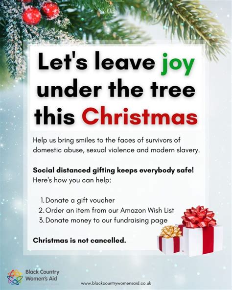 Help Bring Christmas Cheer To Survivors Of Abuse Black Country Womens Aid