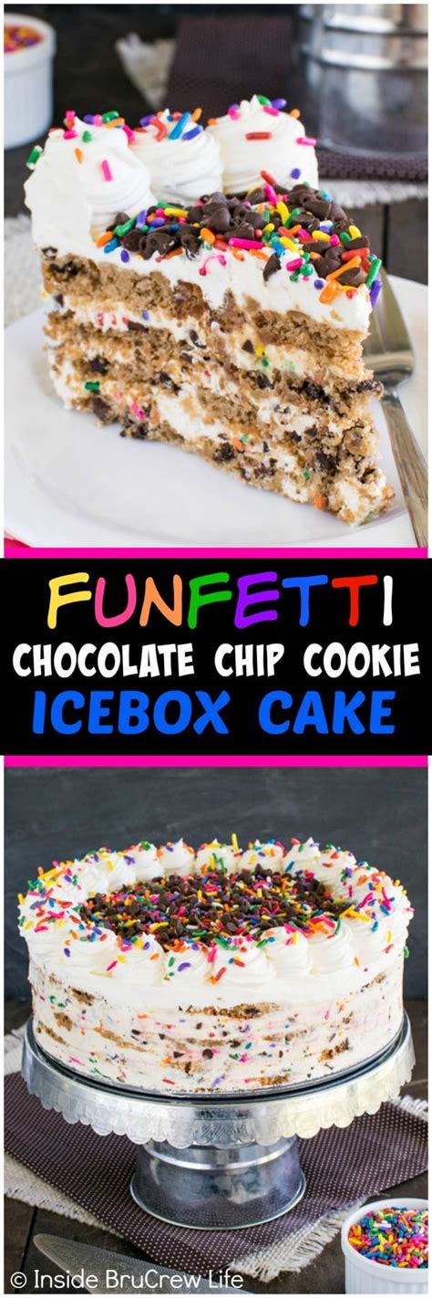 Funfetti Chocolate Chip Cookie Icebox Cake Inside Brucrew Life