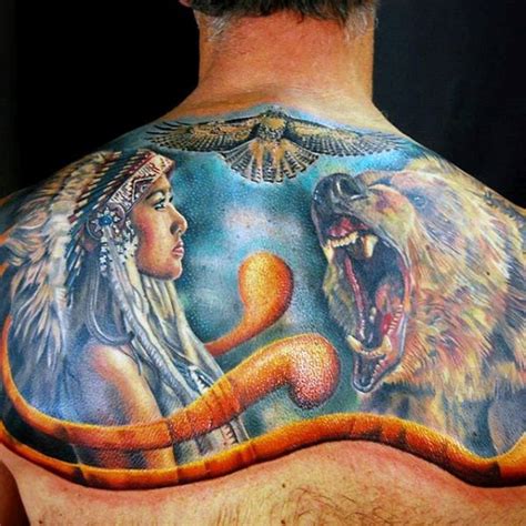 Real Photo Like Very Beautiful Indian Woman Tattoo On Upper Back