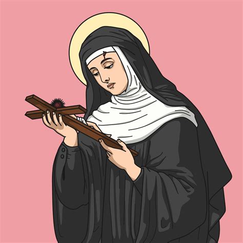 Saint Rita Of Cascia Colored Vector Illustration 7584900 Vector Art At