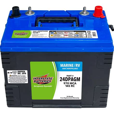 Interstate Batteries 970 Marine Cranking Amp Dual Purpose Agm Battery