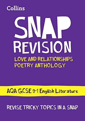 Aqa Poetry Anthology Love And Relationships Revision Guide Ideal For