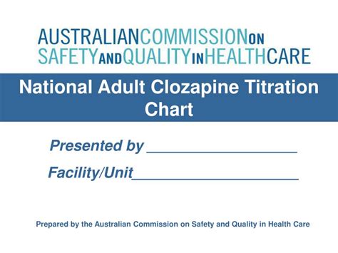 Ppt National Adult Clozapine Titration Chart Powerpoint Presentation
