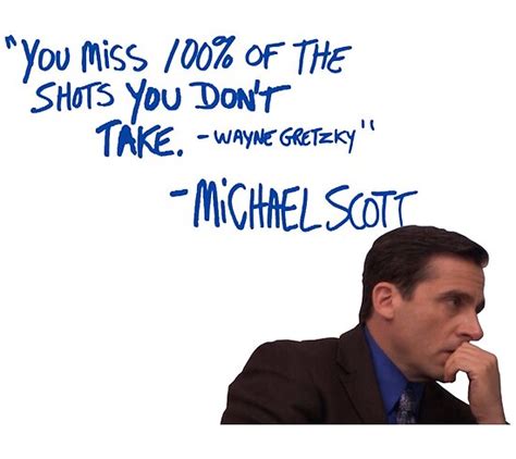 Michael Scotts Inspirational Quote Colour Poster By Baskervillain