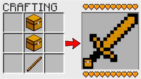 How To Craft A Chest Sword In Minecraft Secret Recipe What Youtube