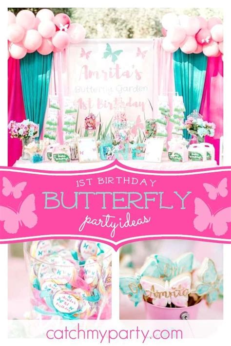 Butterflies Birthday Butterfly Garden 1st Birthday Catch My Party