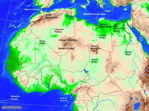 Physical Map Of Northern Africa Images And Photos Finder