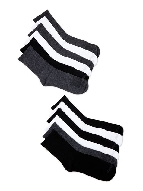 And1 Mens Lightweight Mid Crew Socks 12 Pack