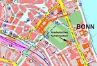 Stadtplan Bonn Zentrum - Top Sehenswürdigkeiten