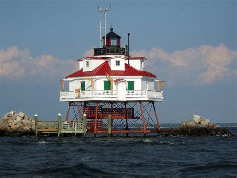 Any lighthouse fan needs to grab a peak. Thomas Point Lighthouse, Maryland, just southeast of ...