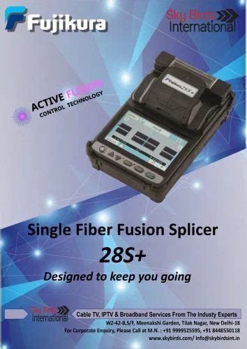 Fujikura 28s Single Fiber Fusion Splicer For Broadband And Telecom