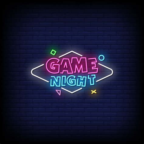 Download Neon Game Night Sign On A Brick Wall