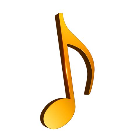3d Gold Texture Music Note 23215870 Png