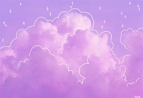 Sempai ─ Cute Wallpaper Backgrounds Pastel Clouds Aesthetic Anime