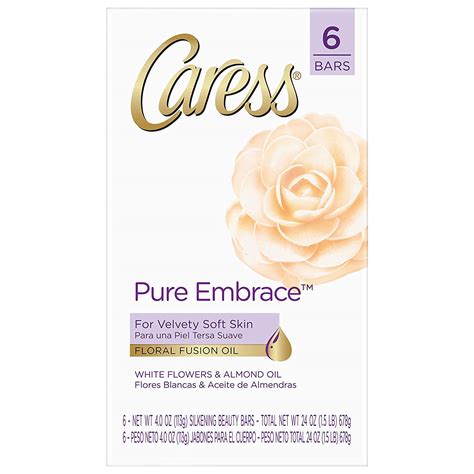 Caress Beauty Bar Pure Embrace 375 Oz 6 Bars Packaging