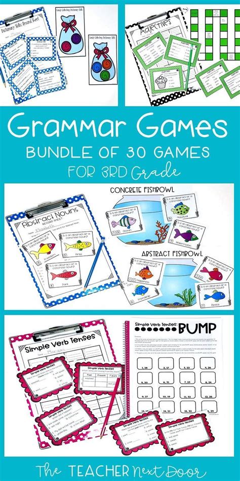 Want To Make Grammar Fun This Set Of 30 Grammar Games For 3rd Grade
