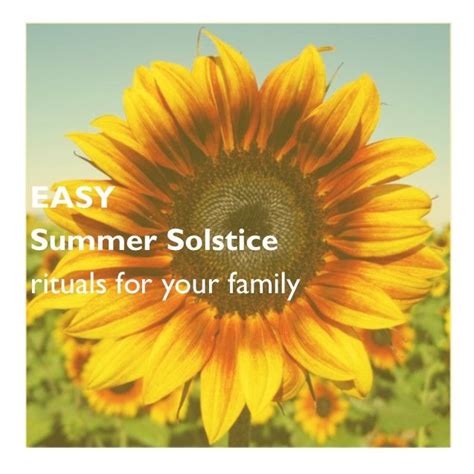 Celebrate Summer Solstice With Your Kids Summer