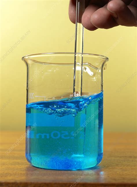 Dissolving Copper Sulphate Crystals Stock Image A Science Photo Library