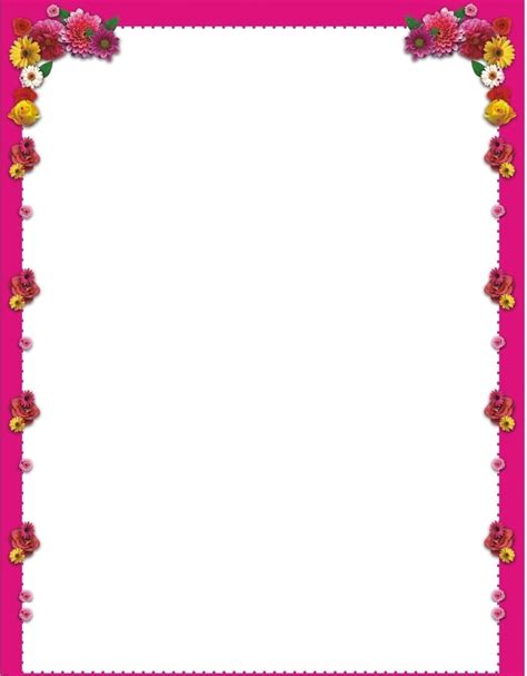 A4 Sheet Flower A4 Sheet Border Front Page Design For Project Iwanna Fly