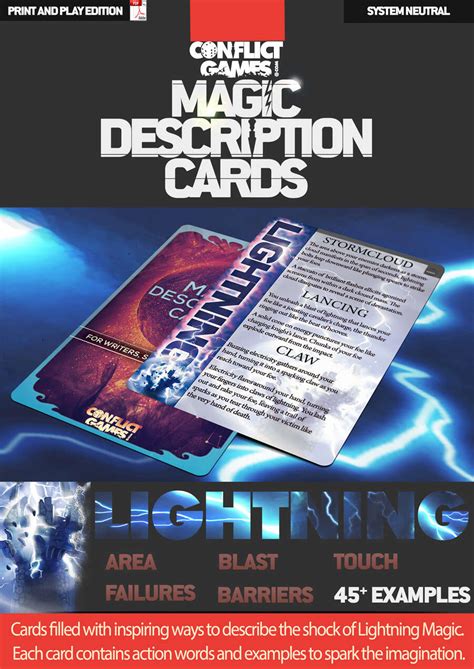 Custom carda card component with a. Magic Description Cards: LIGHTNING MAGIC - Conflict Games ...
