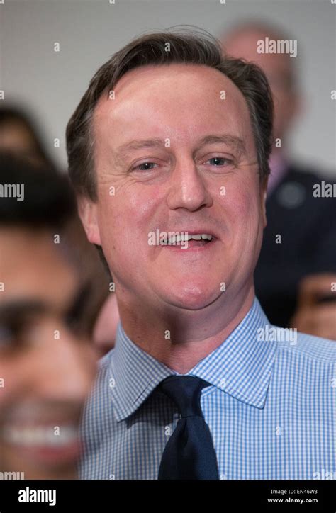 Prime Minister David Cameron Campaigning For The Conservative Party In