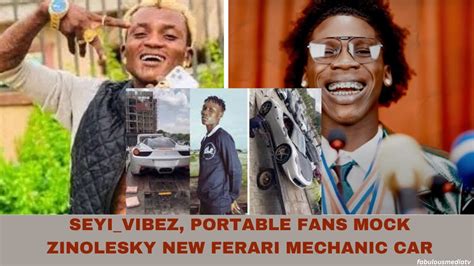Zinoleesky In Tears😢 As Portable Seyivibez Fans Mck His New Ferari