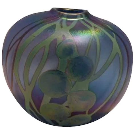 American Art Glass Vase Ruby Lane