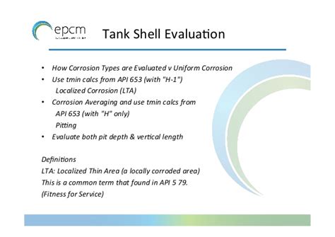 The standard api 650 covers the design and calculation of the different elements of the tank. Tank Basics API 650 Fabrication