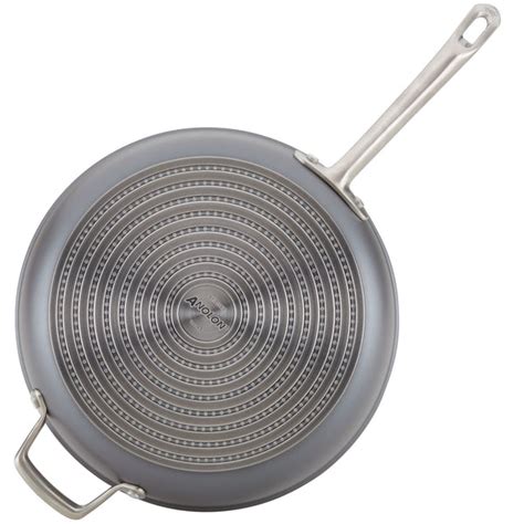 12 Inch Deep Frying Pan With Lid And Helper Handle Anolon