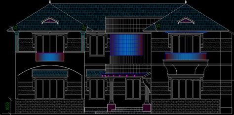 House Elevation Cad Files Dwg Files Plans And Details