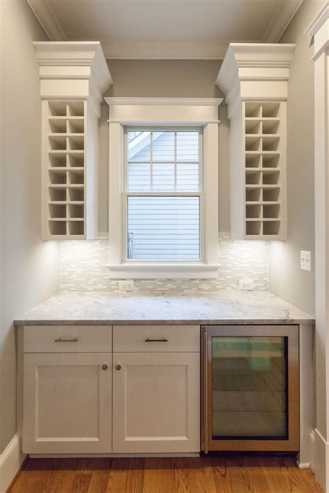 Butlers Pantry And Dry Bar With Built In Wine Racks In Custom Home By