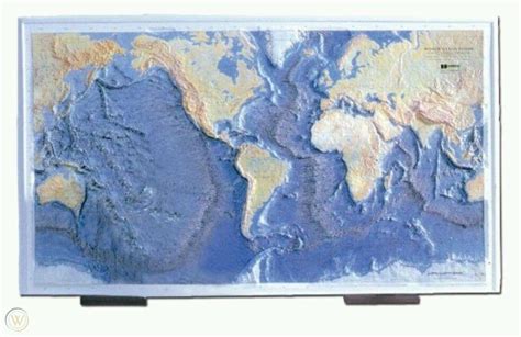 World Ocean Floor Raised Relief Map Geologyland Geography Elevation