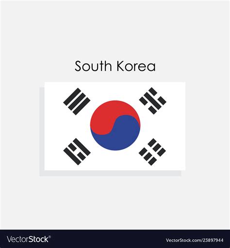 South Korea Flag Royalty Free Vector Image Vectorstock