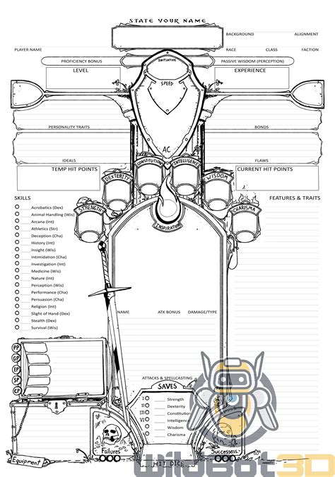 Unique Sheets Dnd Character Sheet Dm Screen Track Event D D